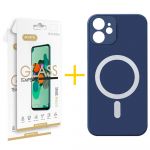 Accetel Pack 2x Película de Vidro Temperado 2.5D + Capa Accetel iPhone 11 Compatível com Magsafe Magnetic Blue - 8434010338259