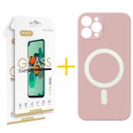 Accetel Pack 2x Película de Vidro Temperado 2.5D + Capa Accetel iPhone 14 Pro Max Compatível com Magsafe Magnetic Pink - 8434010336972
