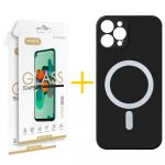 Accetel Pack 2x Película de Vidro Temperado 2.5D + Capa Accetel iPhone 14 Pro Max Compatível com Magsafe Magnetic Black - 8434010336941