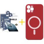 Skyhe Pack 2x Película de Câmara + Capa Skyhe iPhone 14 Pro Max Compatível com Magsafe Magnetic Red - 8434010337931