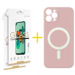 Skyhe Pack 2x Película de Vidro Temperado 2.5D + Capa Skyhe iPhone 14 Pro Max Compatível com Magsafe Magnetic Pink - 8434010336927