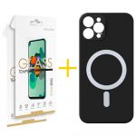 Skyhe Pack 2x Película de Vidro Temperado 2.5D + Capa Skyhe iPhone 14 Pro Max Compatível com Magsafe Magnetic Black - 8434010336897