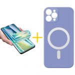 Accetel Pack 1x Película de Hidrogel + Capa Accetel iPhone 13 Pro Max Compatível com Magsafe Magnetic Violet - 8434010335067