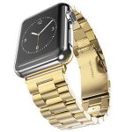 Bracelete Aço Stainless Lux + Ferramenta para Apple Watch SE (2022) - 40mm Gold
