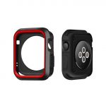 Capa Military Anti-Impacto DoubleColor para Apple Watch SE (2022) 44mm Black/Red
