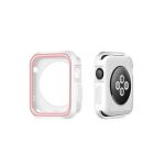 Capa de Proteção Reforçada para Apple Watch SE (2022) 44mm White/Pink - 7427285808283