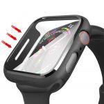 Capa de Proteção + Vidro para Apple Watch SE (2022) 40mm - Transperente/Preto - 7427285807965