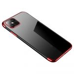 Hurtel Capa iphone 12 Pro Max Silicone Vermelho Transparente