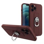Hurtel Capa iphone 13 Mini com Suporte Castanho