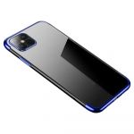 Hurtel Capa iphone 12 Pro Max Silicone Azul Transparente