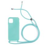 Capa para iPhone 12 Mini Silky Verde Água com Cordão