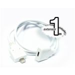 Extensor Lightning iPhone 5/6/7 1M (branco) - 299I5-033