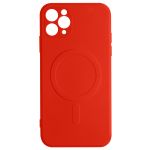 Avizar Capa Magsafe iphone 11 Pro Max Silicone Flexível Mag Cover Red - BACK-FASMAG-RD-11PM