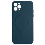 Avizar Capa Magsafe iphone 11 Pro Max Silicone Flexível Mag Cover Navy Blue - BACK-FASMAG-BL-11PM
