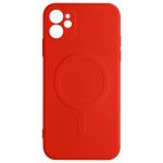 Avizar Capa Magsafe iphone 11 Silicone Flexível Interior Soft-touch Mag Cover Red - BACK-FASMAG-RD-IP11