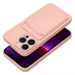 Capa para iPhone 14 Pro Silky Salmão com suporte de cartões