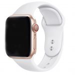 Bracelete Silicone para Apple Watch SE (2022) 44mm - White - 7427285819777