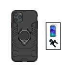 Kit Película de Vidro Temperado GorilasGlass + Capa de Proteção Militar Magnética + Suporte Magnético Com Pernas para iPhone 14 Pro Black - 7427285817940