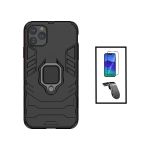 Kit Película de Vidro Temperado GorilasGlass + Capa de Proteção Militar Magnética + Suporte de Carro Magnético L para iPhone 14 Pro Black - 7427285817933