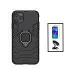 Kit Película de Vidro Temperado GorilasGlass + Capa de Proteção Militar Magnética + Suporte Magnético para iPhone 14 Pro Black - 7427285817926