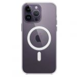 Capa Silicone Dura iPhone 14 Pro Max Transparente Magsafe