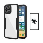 Kit Capa Anti-crash 360 Protection + Suporte Magnético de Carro Reforçado para iPhone 14 Pro Max - Black