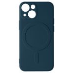 Avizar Capa Magsafe Iphone Mini Silicone Flex Vel Mag Cover Azul