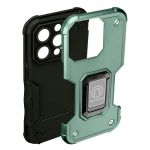 Avizar Capa iPhone 14 Pro Anti-choque Híbrida com Anel de Suporte Magnético Verde - Back-mega-gn-14p