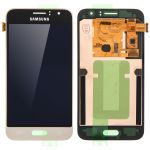 Samsung Ecrã Lcd + Vidro Táctil Original Galaxy J1 2016 Dourado - LCD-GD-J120