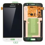 Samsung Ecrã Lcd + Vidro Táctil Original Galaxy J1 2016 Branco - LCD-WH-J120