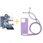 Accetel Pack 2x Película de Câmara + Capa Accetel Apple iPhone 14 Pro Max Gel Rope Violet - 8434010328311