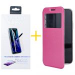 Accetel Pack 1x Película de Vidro Temperado Anti-estático + Capa Accetel Apple iPhone 14 Pro Max Gandy Flip Cover Pink - 8434010325013