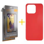 Accetel Pack 2x Película de Vidro Temperado Full + Capa Accetel Apple iPhone 14 Pro Max Silicone Líquido Red - 8434010323200