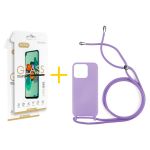 Accetel Pack 2x Película de Vidro Temperado 2.5D + Capa Accetel Apple iPhone 14 Pro Max Gel Rope Violet - 8434010321763
