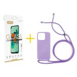 Accetel Pack 1x Película de Vidro Temperado 2.5D + Capa Accetel Apple iPhone 14 Pro Max Gel Rope Violet - 8434010321107