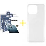Skyhe Pack 2x Película de Câmara + Capa Skyhe Apple iPhone 14 Pro Silicone Líquido Clear - 8434010318787