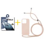 Accetel Pack 1x Película de Câmara + Capa Accetel Apple iPhone 14 Pro Gel Rope Pink Pastel - 8434010318374
