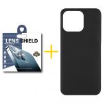 Skyhe Pack 1x Película de Câmara + Capa Skyhe Apple iPhone 14 Pro Silicone Líquido Black - 8434010318091