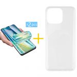 Skyhe Pack 2x Película de Hidrogel + Capa Skyhe Apple iPhone 14 Pro Silicone Líquido Clear - 8434010317469