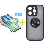 Skyhe Pack 2x Película de Hidrogel + Capa Skyhe Apple iPhone 14 Pro Gel Bumper Ring Black - 8434010317407