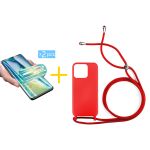 Skyhe Pack 2x Película de Hidrogel + Capa Skyhe Apple iPhone 14 Pro Gel Rope Red - 8434010317391