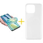 Accetel Pack 1x Película de Hidrogel + Capa Accetel Apple iPhone 14 Pro Silicone Líquido Clear - 8434010317131