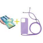 Accetel Pack 1x Película de Hidrogel + Capa Accetel Apple iPhone 14 Pro Gel Rope Violet - 8434010317032