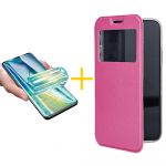 Accetel Pack 1x Película de Hidrogel + Capa Accetel Apple iPhone 14 Pro Gandy Flip Cover Pink - 8434010317001