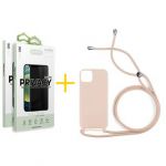 Accetel Pack 2x Película de Vidro Temperado Anti-spy + Capa Accetel Apple iPhone 14 Plus Gel Rope Pink Pastel - 8434010306548