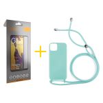 Accetel Pack 1x Película de Vidro Temperado Full + Capa Accetel Apple iPhone 14 Plus Gel Rope Green Água - 8434010304858