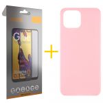 Accetel Pack 1x Película de Vidro Temperado Full + Capa Accetel Apple iPhone 14 Plus Silicone Liso Pink Pastel - 8434010304742