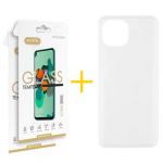 Accetel Pack 2x Película de Vidro Temperado 2.5D + Capa Accetel Apple iPhone 14 Plus Silicone Liso Clear - 8434010304216