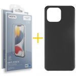 Accetel Pack 2x Película de Vidro Temperado Anti-estático + Capa Accetel Apple iPhone 14 Pro Silicone Liso Black - 8434010316271