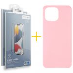 Skyhe Pack 2x Película de Vidro Temperado Anti-estático + Capa Skyhe Apple iPhone 14 Pro Silicone Liso Pink - 8434010315960